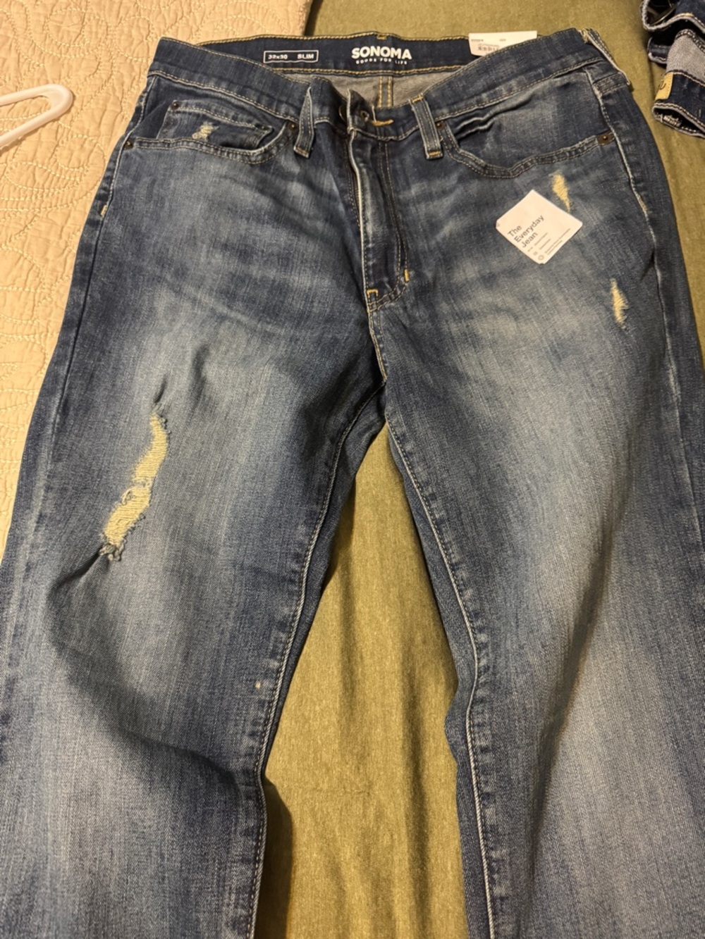 SONOMA Men's Slim Distressed Blue Jeans